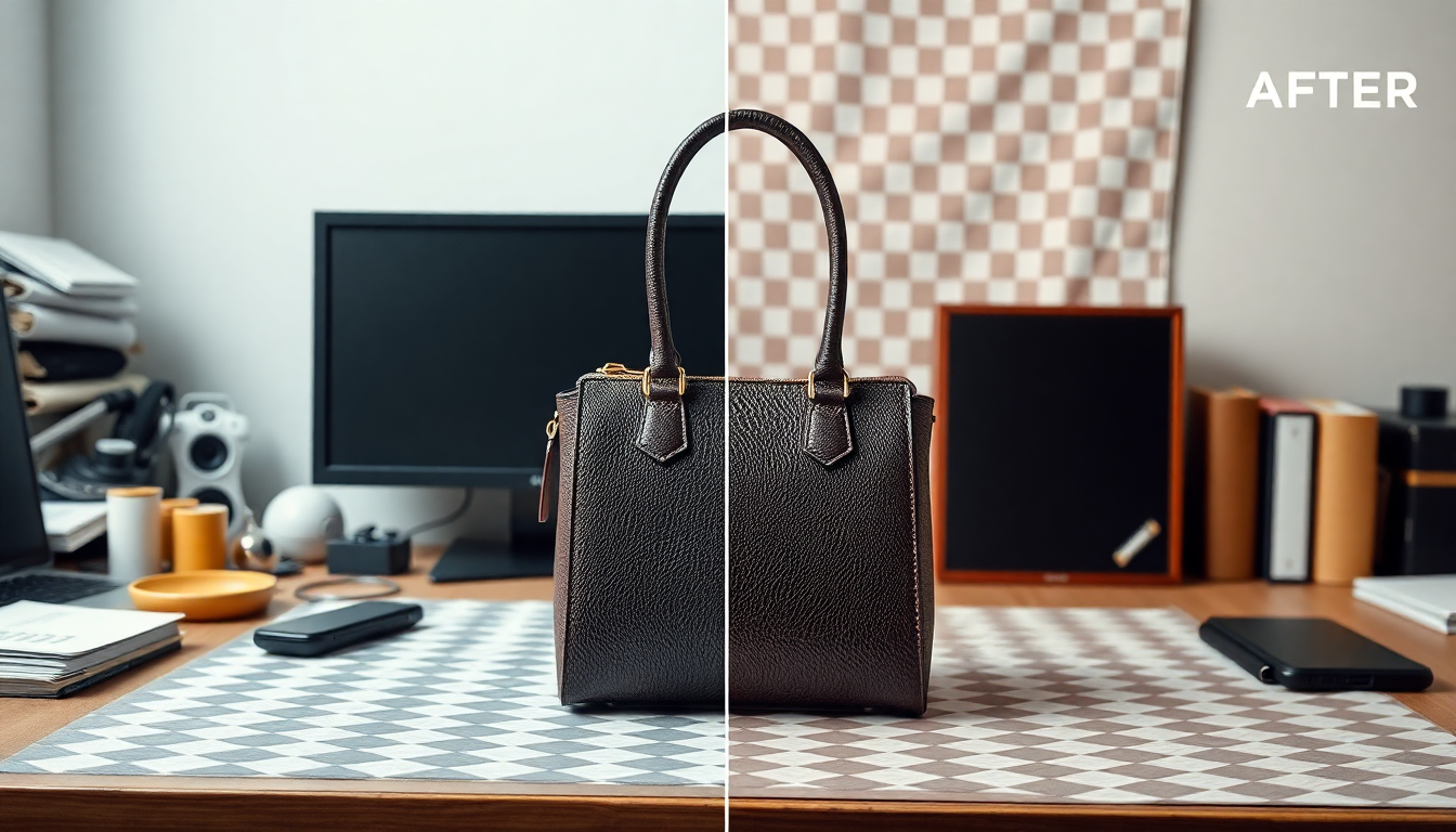 AI background removal process showing product being isolated from background