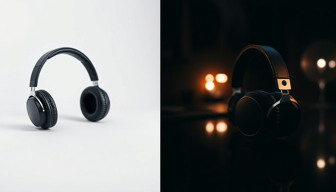 Before and after comparison showing raw product photo transformed into a styled lifestyle scene using AI