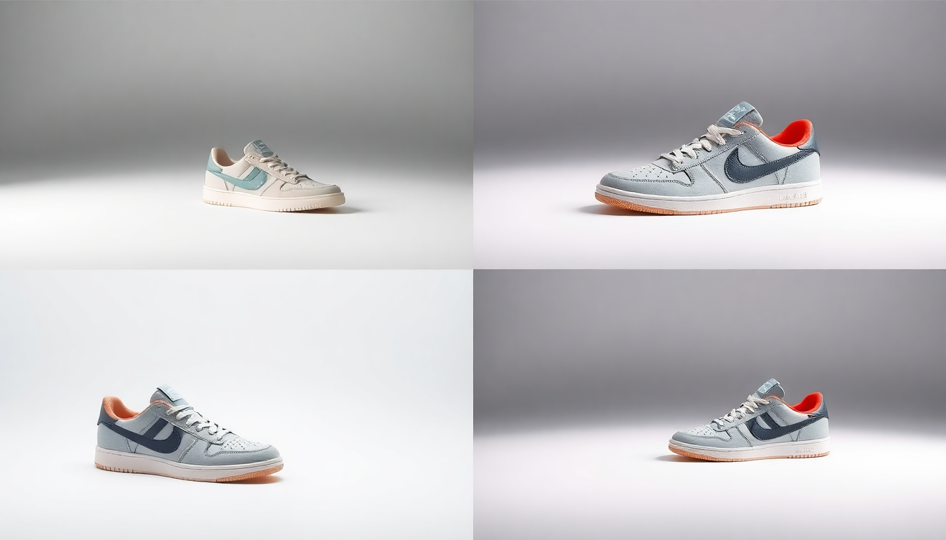 Professional e-commerce product listing image grid with consistent studio photography